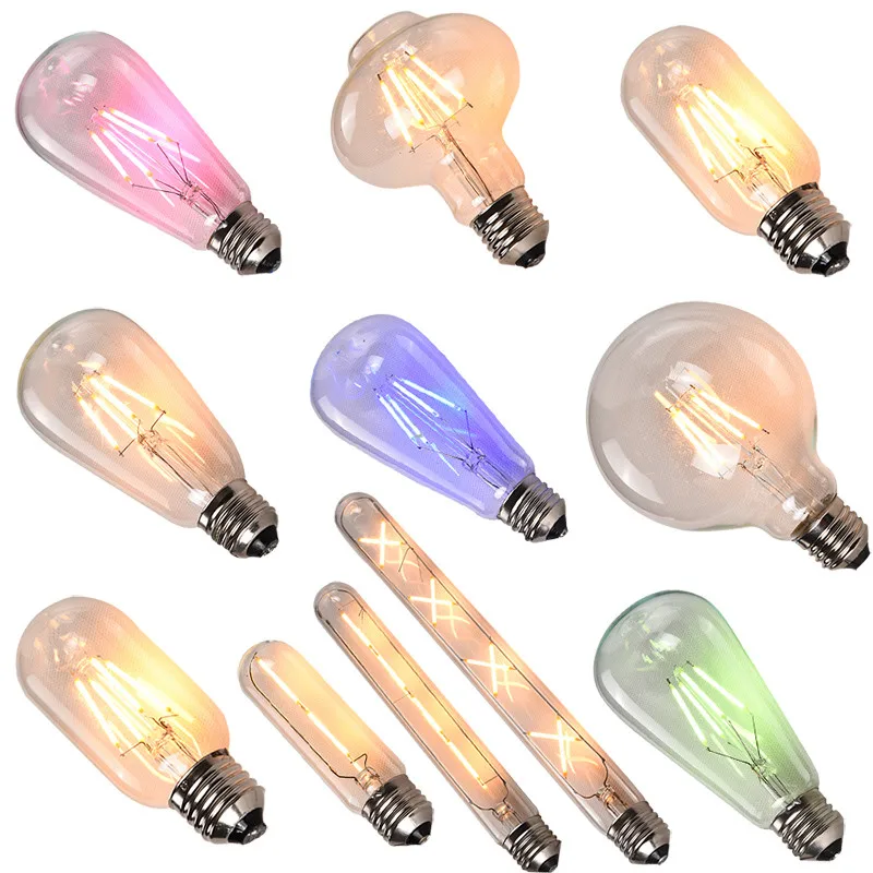 Edison Light Bulb Ampoule E27 Vintage Decor Incandescent Lamp 220V 12W ST64 Filament Light Bulb Lampada Retro Edison Lamp