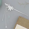 Chinese Long Hair Stick Tiara Headpiece Women Hair Accessories  Silver Color Crystal Pearl Hair Pins Handmade Hair Jewelry ► Photo 3/6