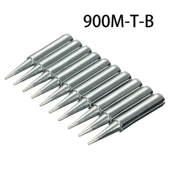 

10x 900M-T-B Lead Free Pure Copper Solder Iron Tips Set Soldering Rework Station