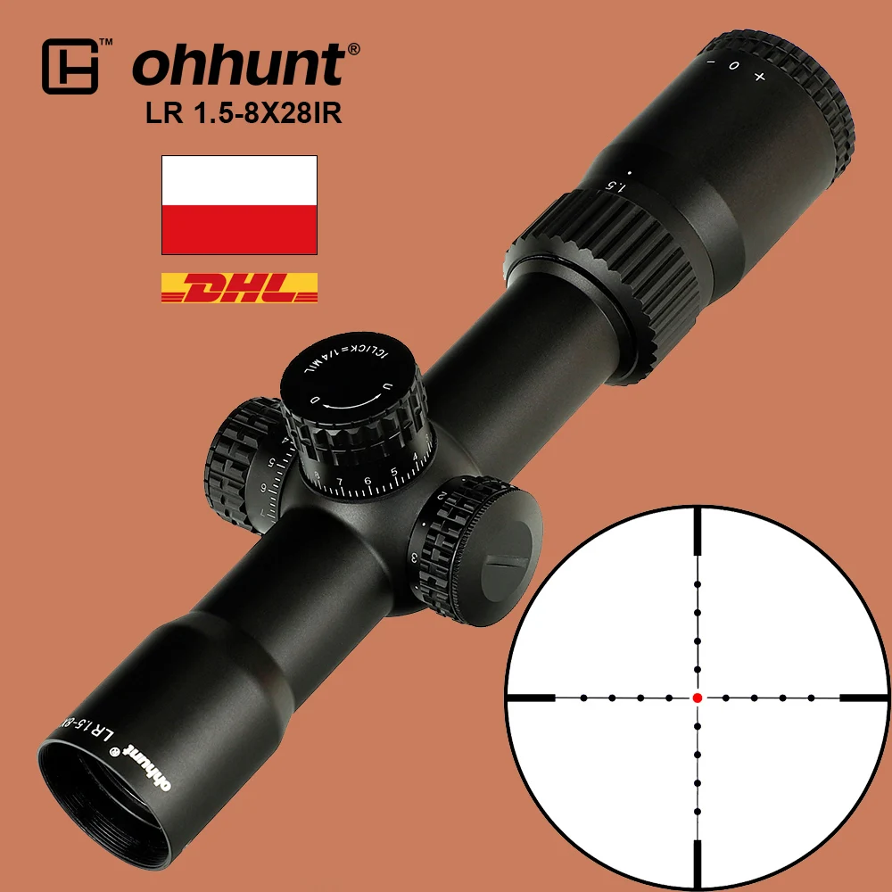 Тактический Оптический прицел ohhunt охотничий LR 1 5 8X28 компактный оптический Mil Dot с
