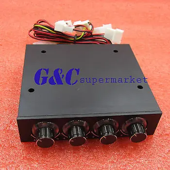 

3.5" PC HDD CPU 4 Channel Fan Speed Controller Control Led Cooling Front Panel diy electronics