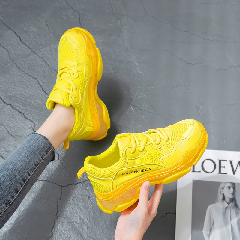 HOVINGE/Женская обувь; кроссовки Flyknit; женские супер легкие вулканизированные туфли для флуоресцентных женщин; белые кроссовки; модная женская обувь