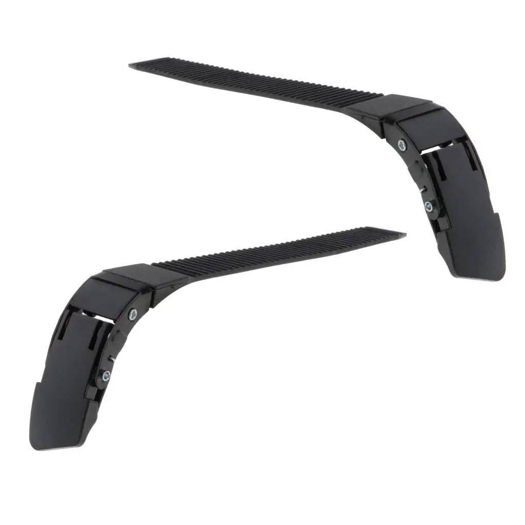 2 Pieces Replacements Inline Roller Skating Shoes Energy Strap Skates Buckles Belts Accessories Black