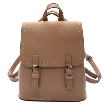 

Women'S Patchwork Backpack Sleek Minimalist Khaki