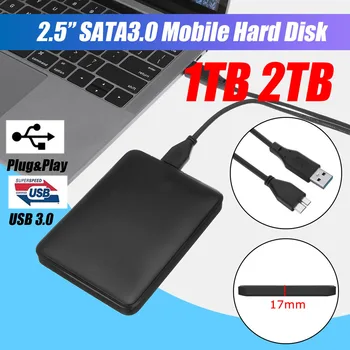 

2.5 External Hard Drive USB3.0 HDD HD Hard Disk 1TB/2TB Mobile Hard Disk HDD Storage Devices For Macs Computer Desk Laptop