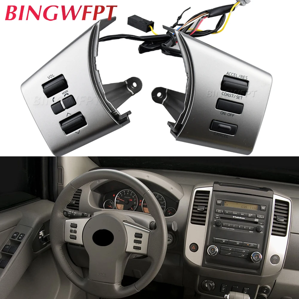 Car Steering Wheel Controls Volume Cruise Switch Buttons For Nissan Navara Front
