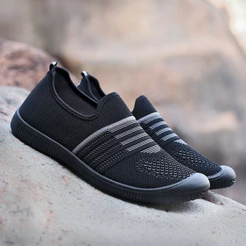 

Man Sock Shoes Black Casual Sneakers Mesh Breathable Loafers Wear Easy Lazy Shoes Krasovki Men Erkek Ayakkabi Chaussure Homme