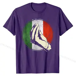 Italian Humor Casual Men's Cotton Tee Shirt - S (Purple)