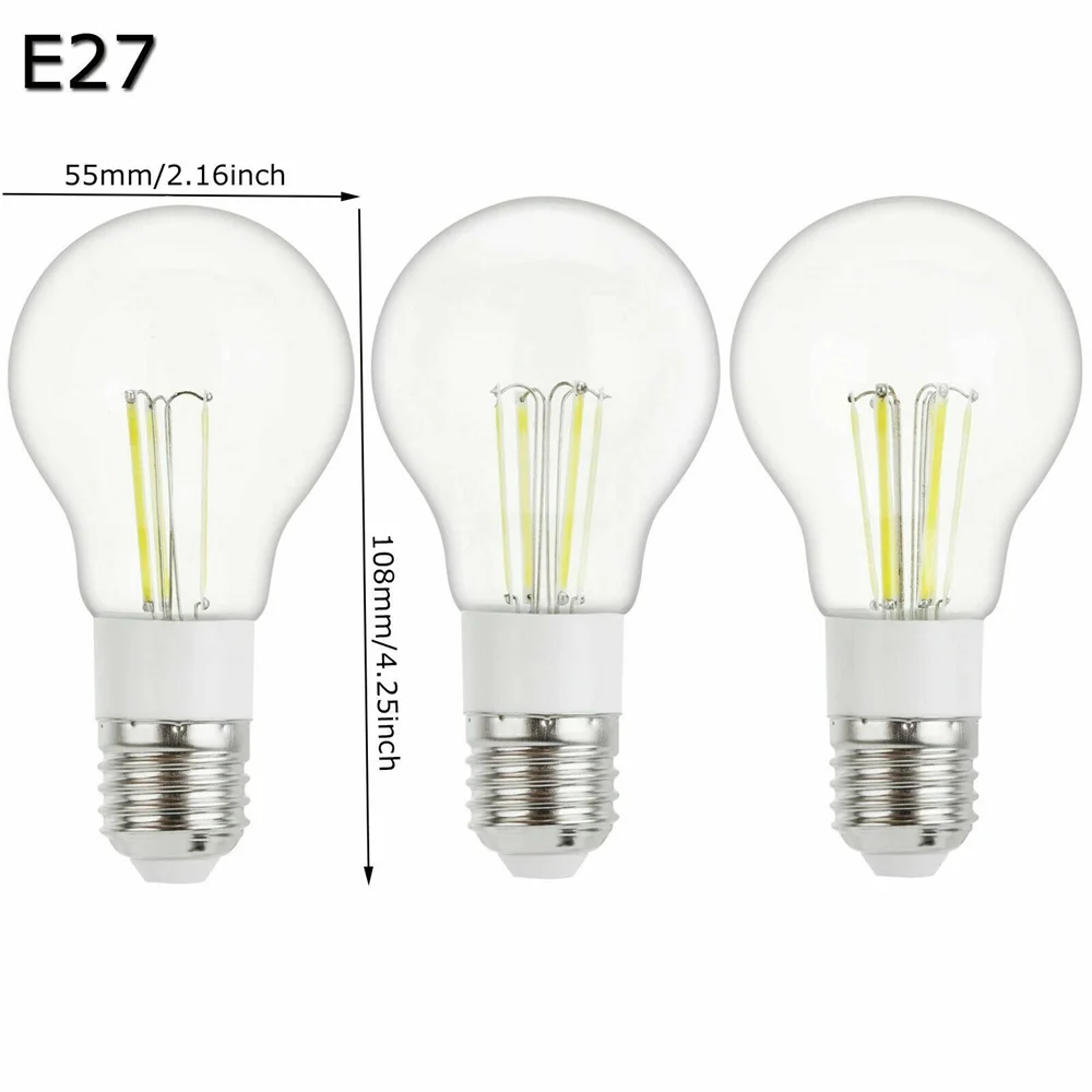 Винтажный светодиодный светильник Эдисона A55 E27, 3 Вт, 4 Вт, 6 Вт, B22, байонет, AC 85-265 в, DC 12 В, светильник для украшения дома, YZ