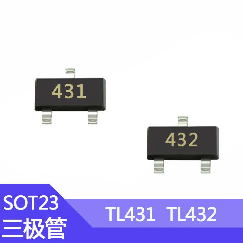100pcs/lot TL431 SMD Transistor Package SOT-23 CJ431/AZ432 Printing 431/432 Regulator TL432 100pcs lot tl431 smd transistor package sot 23 cj431 az432 printing 431 432 regulator tl432