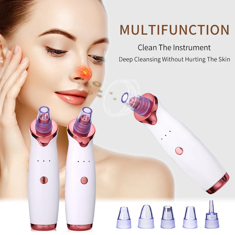 Blackhead Remover Vacuum Pore Cleaner Electric Nose Face Deep Cleansing Skin Care Machine Birthday Gift Dropshipping Beauty Tool | Красота и