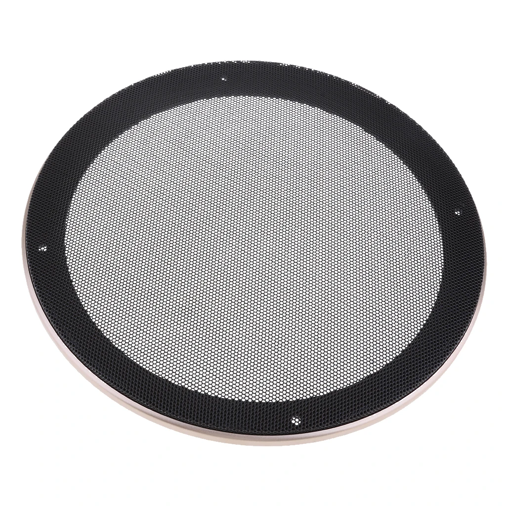 8Inch Replacement Round Speaker Protective Mesh Cover Case With 4 Pcs Screws Champagne
