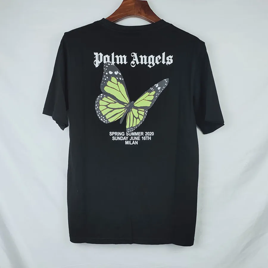 

Palm Angels T Shirt Men Women 1:1 Fashion Hip Hop Best Quality Butterfly Printing Palm Angels T-shitrs Top Tees
