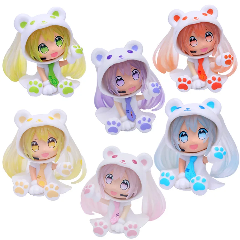 

8cm Anime Pink Hatsune Miku Sakura Action Figures Toys Miku Speelgoed Girls PVC Figure Model Toys