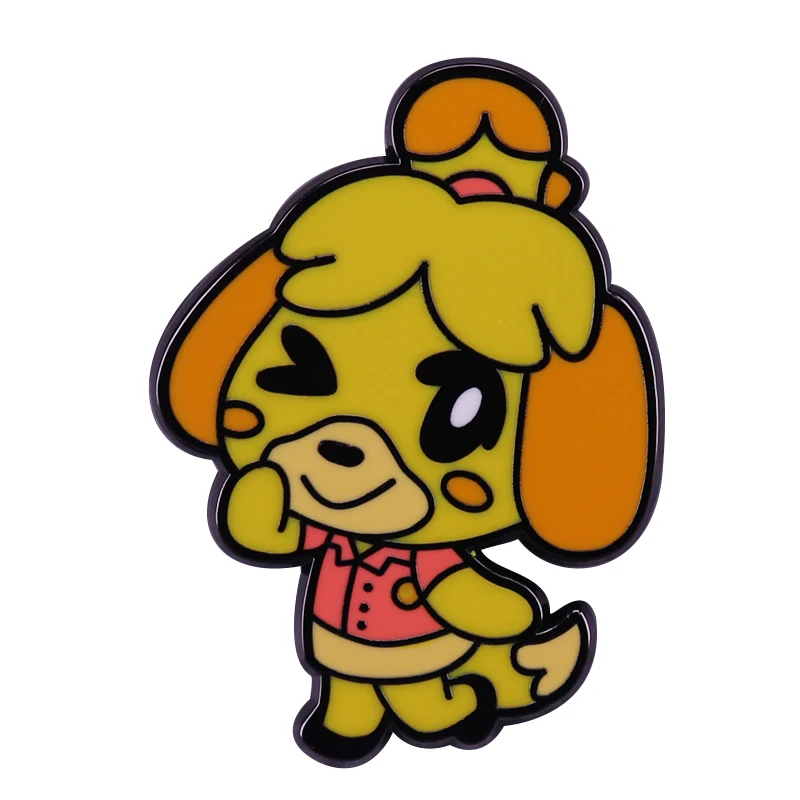 Animal Crossing Isabelle Chibi Hard Enamel Pin New Horizons Cute Dog Character Gamer Decor.JPG