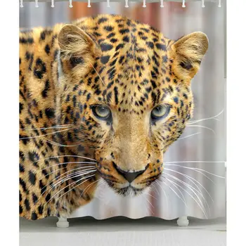 

Waterproof Leopard Shower Curtain for Home and Bathroom