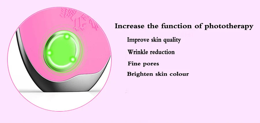 Ultrasonic Silicone Facial Brush with LED Cleaner Pore Cleaning Device  (13)