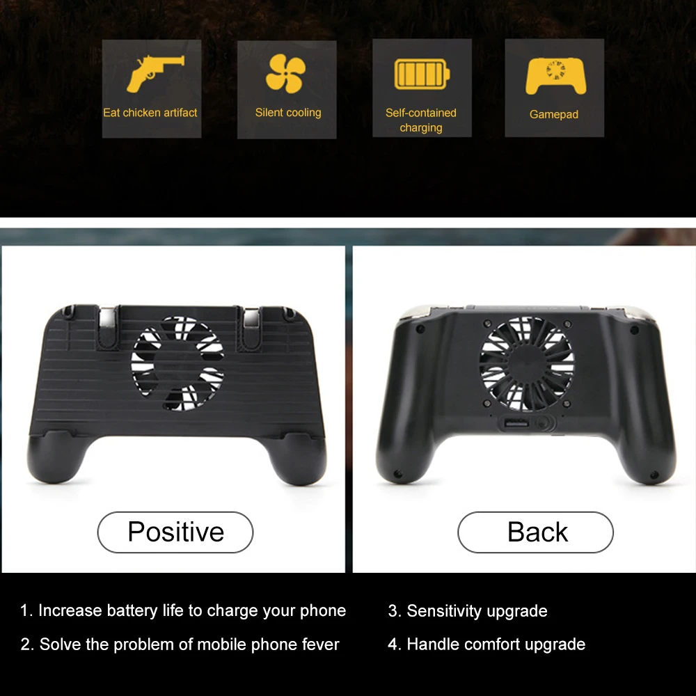 Мобильный триггер PUBG для Xiaomi IPhone Android IOS Free Fire игровой контроллер геймпад подставка для охлаждающего вентилятора держатель ручки джойстик
