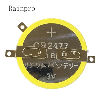 

Rainpro 5PCS/LOT CR2477 2477 3V Button Coin Cell Lithium Battery Soldering battery 3pins