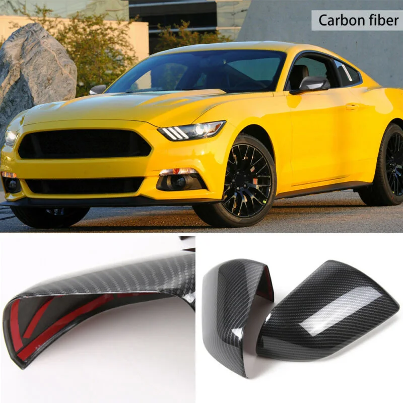 1 пара ABS зеркало заднего вида крышки украшения отделка оболочки для Ford Mustang