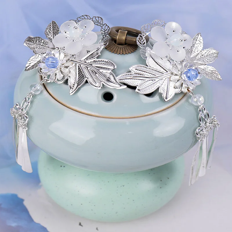 Qianji Hanfu головной убор с кисточками и боковым зажимом, изысканные аксессуары, шпилька, антикварные аксессуары для волос, заколка для волос