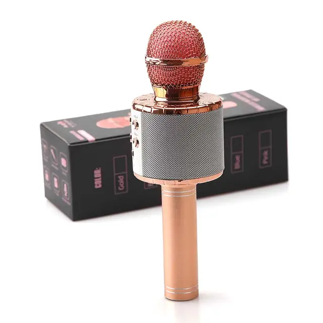 Wireless Bluetooth Karaoke Microphone, 3-in-1 portable handheld karaoke player multi-function LED light 2