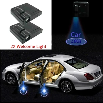 

2 Pcs 6000K Wireless Car Door Logo LED Projector Light Welcome Shadow Lamp For TOYOTA 3*AAA Battery ON/OFF Switch