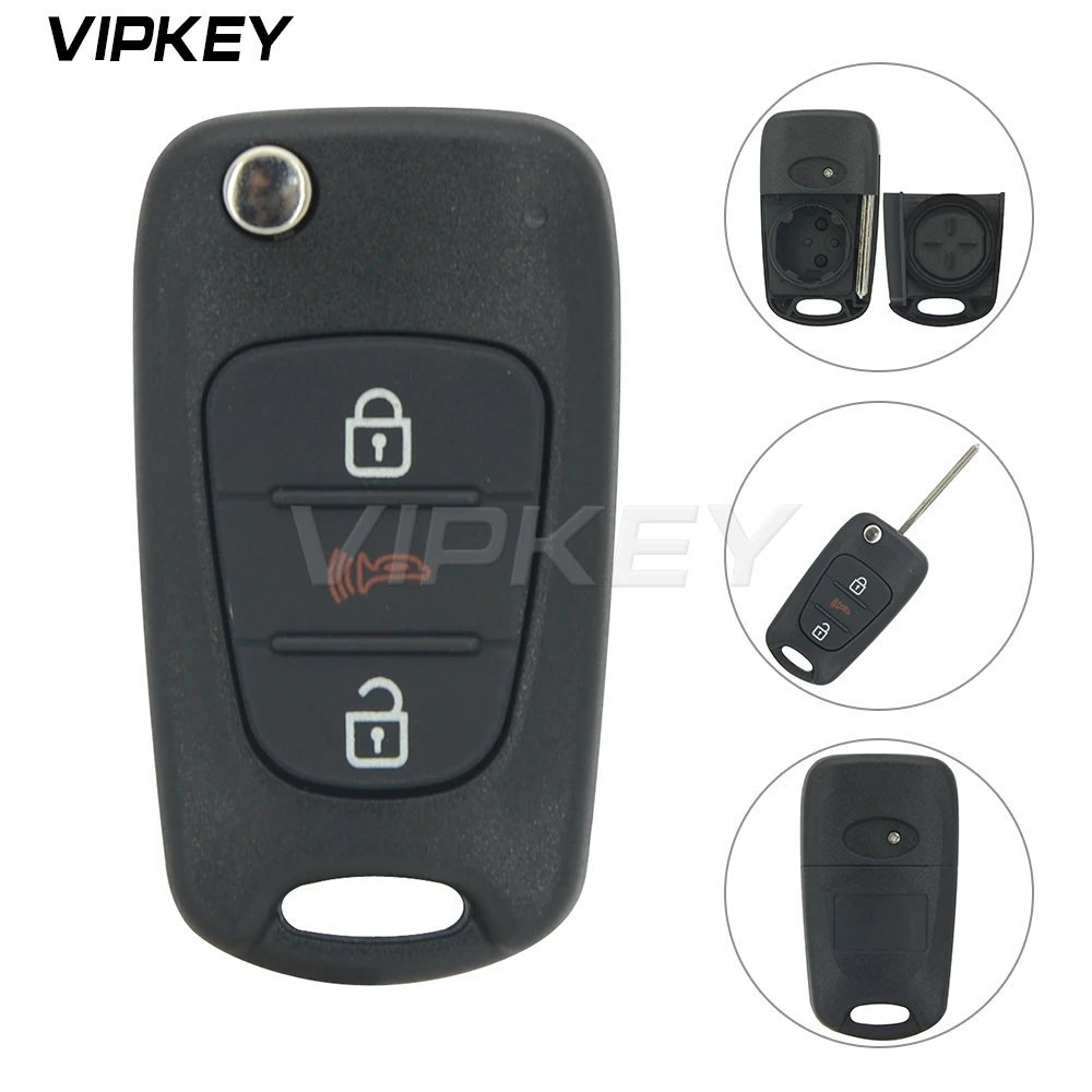 Remotekey for Kia Hyundai key replacement fob shell 3 button TOY49 Flip remote car cover case | Автомобили и мотоциклы
