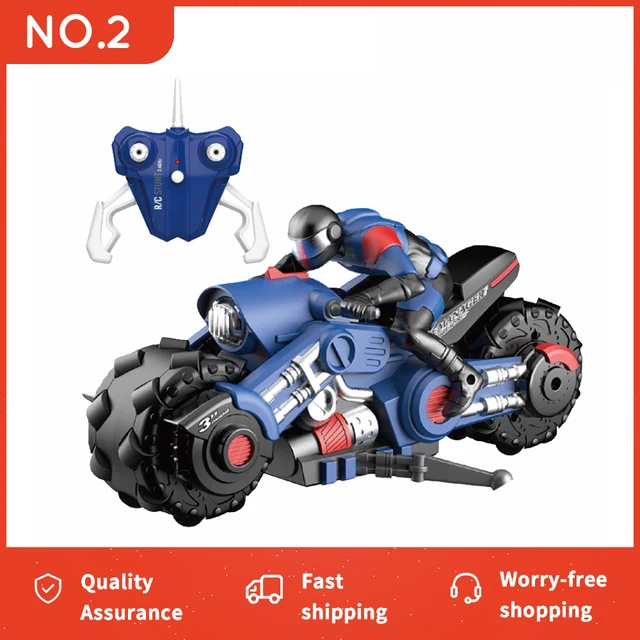 1:10 RC Stunt Car Self Balanced Motorcycle Electric Toy Car 360 Degree Drift Racing Motorbike Boy Toys for Children Xmas 1