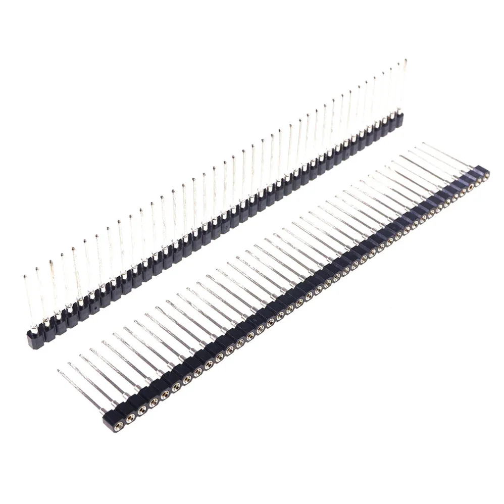 5Pcs Bakje 2.54 Pitch Contact Clip Vrouwelijke Header Gefreesd Strip Ic Socket 1X40 Positie Wire Wrap Sip vierkante Terminal 17.8Mm