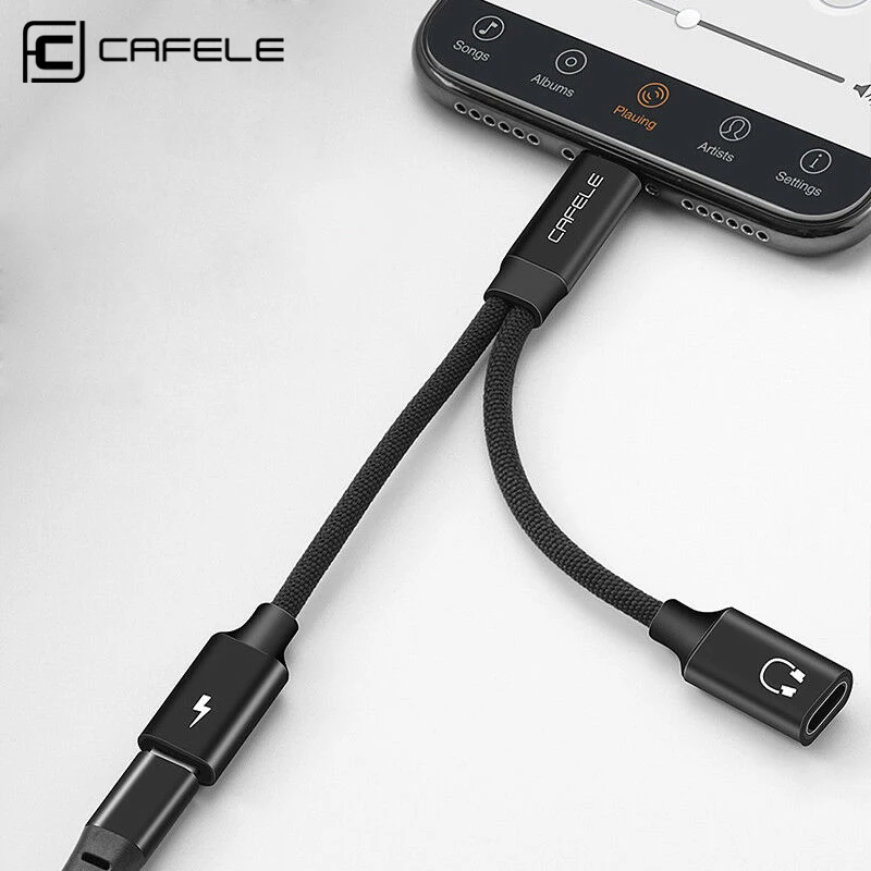

Cafele Audio Cable for Lightning Headphone Jack Adapter Charge Cable For iPhone X 7 XS XR