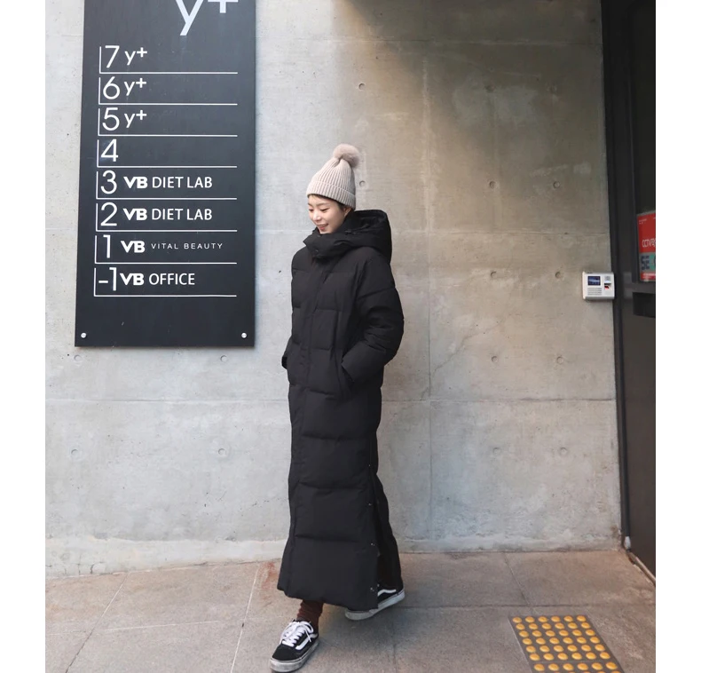 Парка пальто Экстра Макси Длинная зимняя куртка женская с капюшоном большого размера плюс женская Женское пальто Верхняя одежда Корейский пуховик стеганая шапка