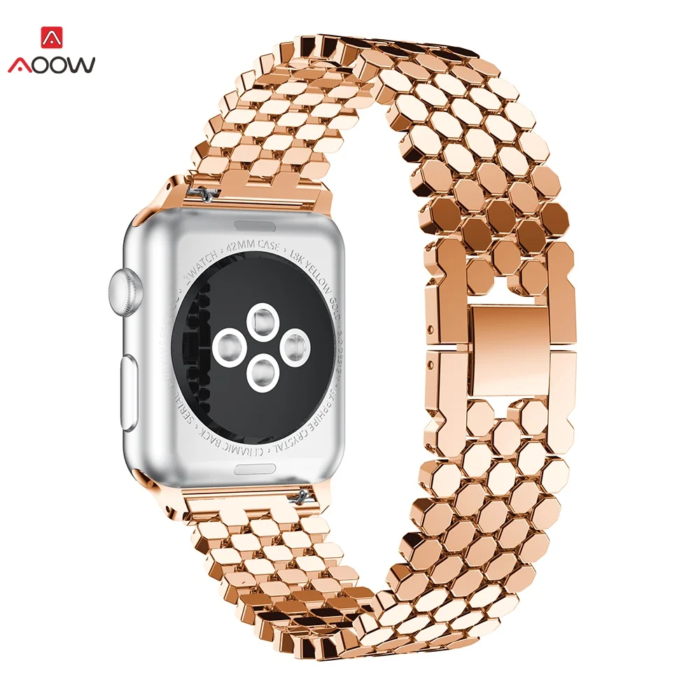 AOOW металлический ремешок для наручных часов Apple Watch, 42 мм, 38 мм, версия 1/2/3/4(мы продаем только ремешок для часов браслет для наручных часов iWatch серии 4 5 44 мм 40 мм