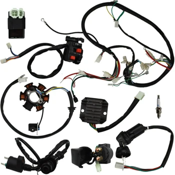 

Off-road Wiring Harness Kit Alloy+Plastic Ignition coil Motorcycle ATV