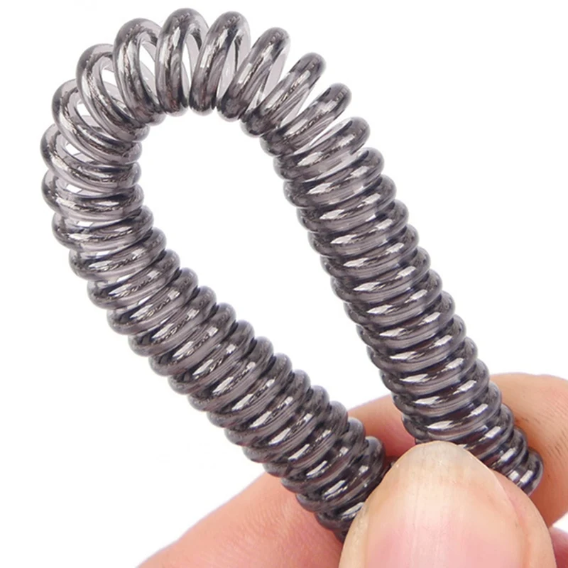 Key Lanyard Fishing Missed Rope Key Koord Key Chain Elastic Coil Stretch Tether Fashion Wire Spring Rope Lockable Metal Key Cord