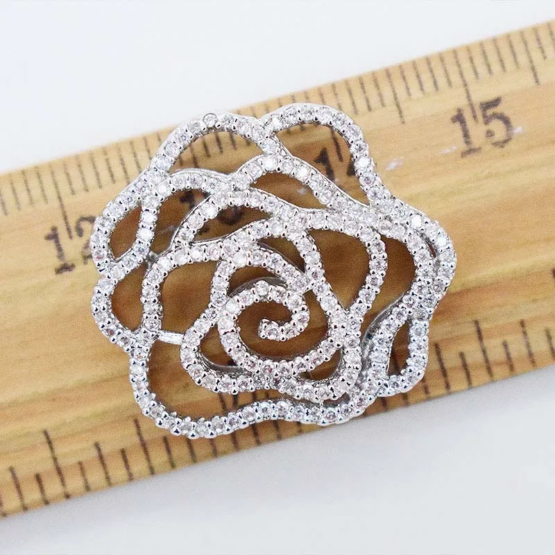 25mm Women's High Quality  Classic bright with CZ multi-color rose small jewelry accessories