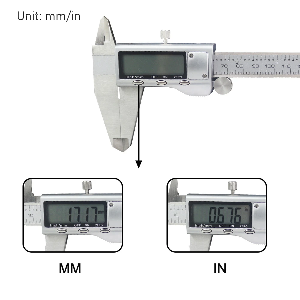 Digital caliper 200mm 8 polegadas eletrônico de