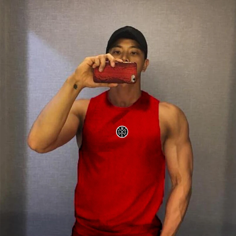 

Brand New Fashion Workout Mesh Fitness Tank Top Men Musculation Gym Clothing Bodybuilding Singlets Sleeveless Quick Dry Vest