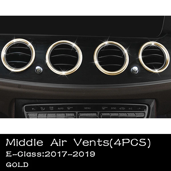 Для Mercedes Benz Аксессуары E Класс W212 W213 AMG Bling Наклейка Детали интерьера Украшения Отделка Ремонт Кристалл Сияющий Золотые наклейки Наклейка Женщины Мужчины Рулевое колесо ПЕРЕКЛЮЧАТЕЛЬ ПЕРЕКЛЮЧАТЕЛЯ ПЕРЕКЛЮЧ - Название цвета: 2Gold