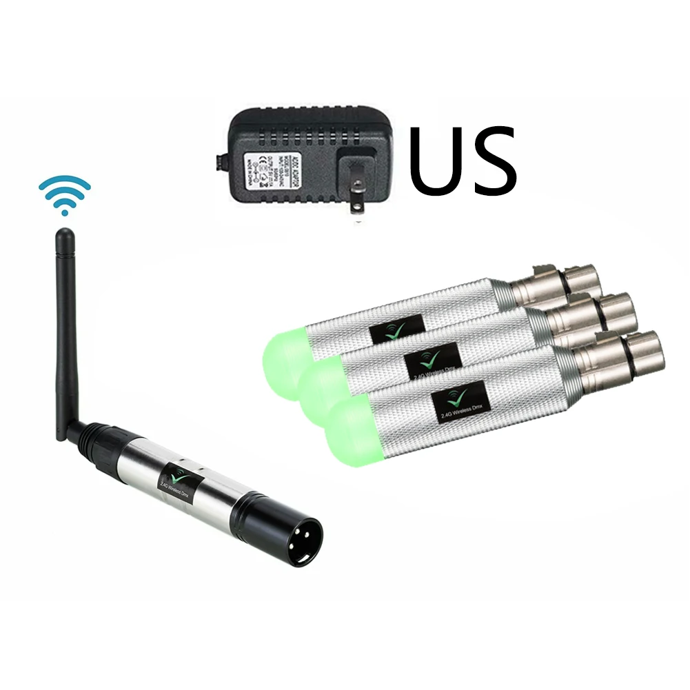 

Spare Professional Disco Lighting Receiver Console Metal Stable Wireless Transmitter DMX512 Rechargeable Signal Send 2.4G