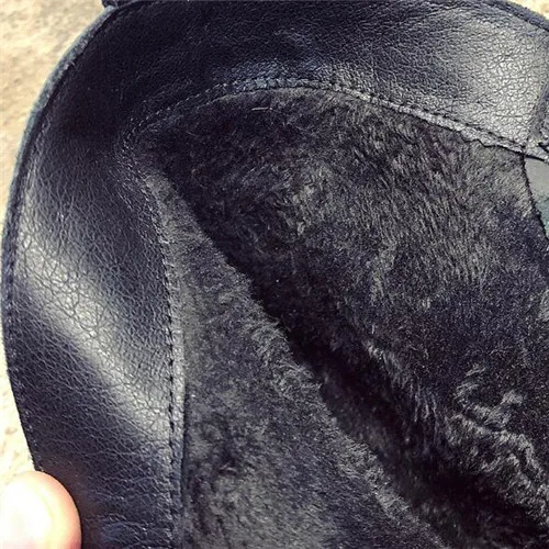 Black cotton LZJ/; женские кожаные ботильоны; женская кожаная обувь; зимние женские модные повседневные ботильоны из натуральной кожи; Ботинки martin - Цвет: Black cotton