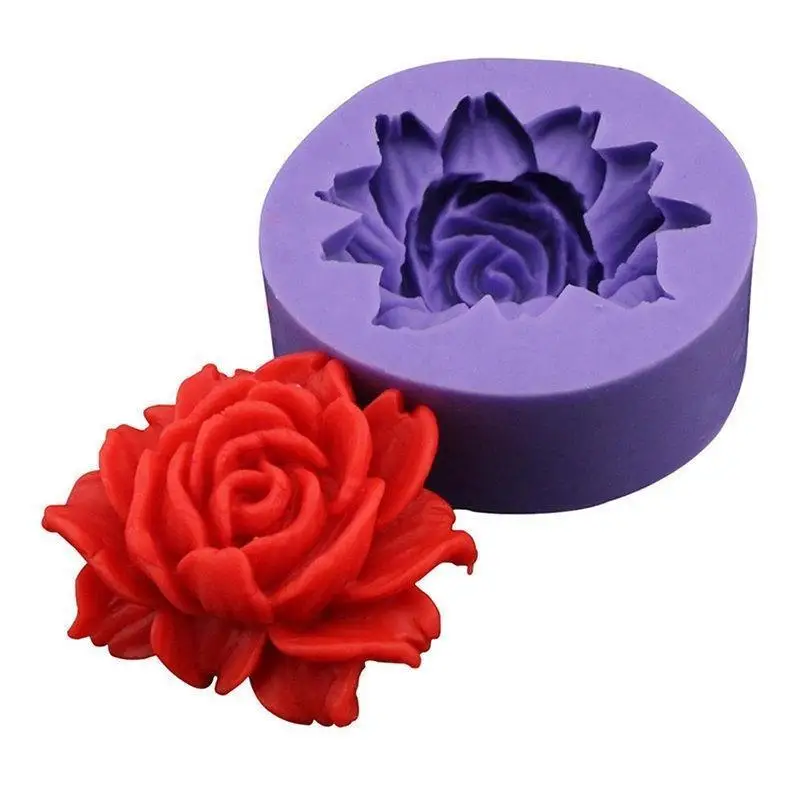 

Mold 3D DIY Silicone Rose Flower Fondant Cake Chocolate Sugar Craft Mold Cutter Tool Bakery Accessories Colorful Mold