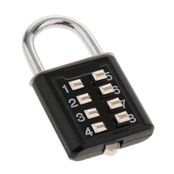 

Luggage Locks with 8 Digit Combination – Your Own Padlocks for Travel, Baggage, Suitcases & Backpacks - Black