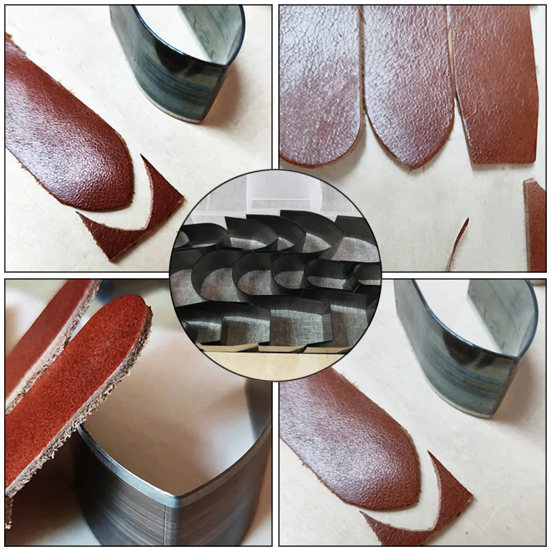 18PCS Leather Cutting Dies Belt V Shape Punch Cutter Square End Japan Steel Fillet Craft |