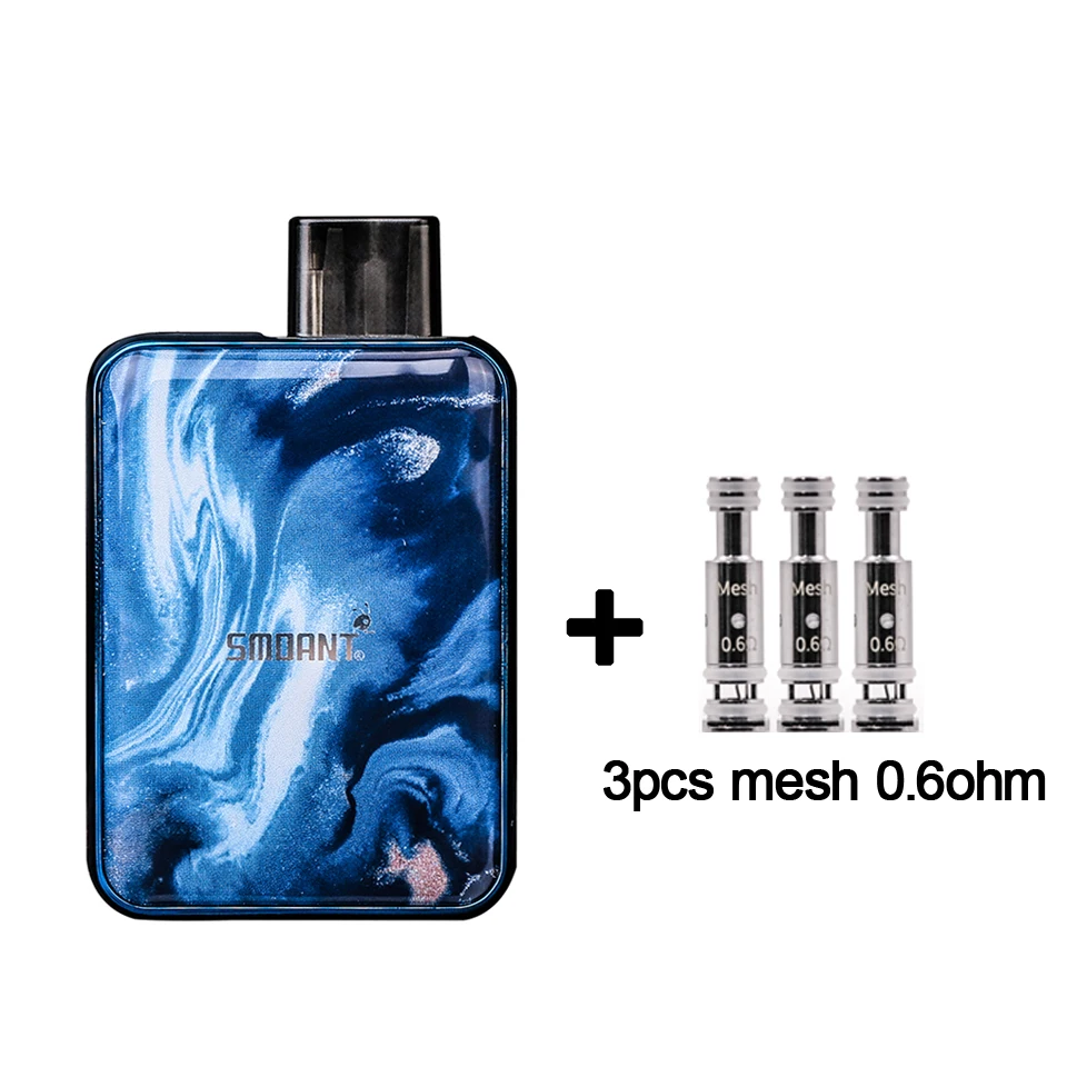 blue and 3pcs 0.6 Smoant Charon Baby Pod Vape комплект 750 мАч Ом сетчатая катушка Pod картридж электронная сигарета VS Battlestar Baby - Цвет: blue and 3pcs 0.6