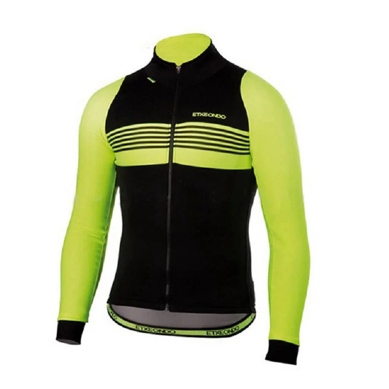 Etxeondo Top Quality Cycling Jersey Long Sleeve MTB Cycle Clothing Sportswear Mountain Bike Clothes uniforme ciclismo - Color: Yellow