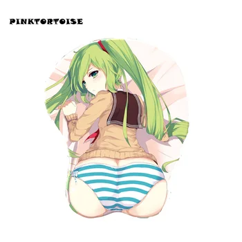 

PINKTORTOISE Anime Hatsune Miku mousepad 3d chest Soft Silicon 3D Pad anime Ergonomic mat Gaming MousePad