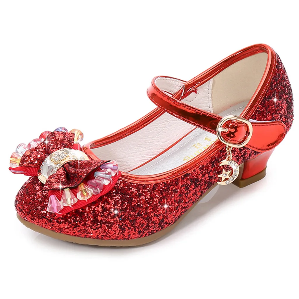 Модный, жемчужный, с кристаллами, с бантом, простая принцесса, Chaussures Danse Chaussures Sandales Enfants Chaussures femme