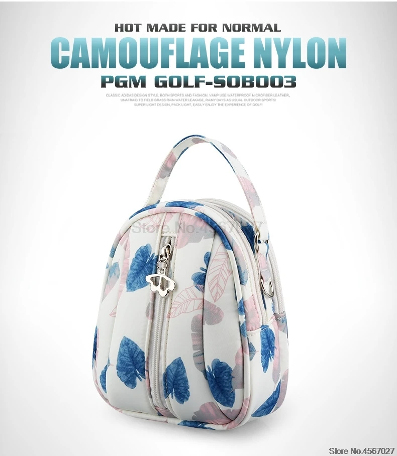 PGM гольф-сумка Для женщин Портативный нейлоновая сумка через плечо многофункциональный Водонепроницаемый печати сумка Сумки D0734