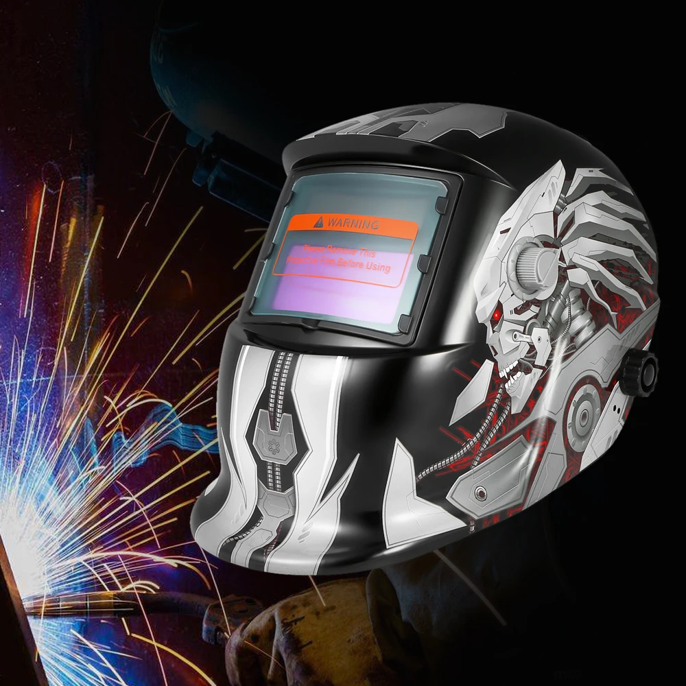 

New Professional Solar Energy Auto Darkening Electric Welding Helmets Robot Style Welding mask welder Cap TIG MIG Grinding Mask